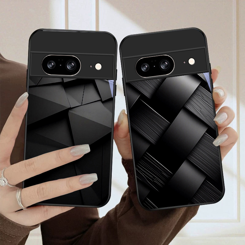 Google Pixel 8A - Dark geometric texture For Google Pixel