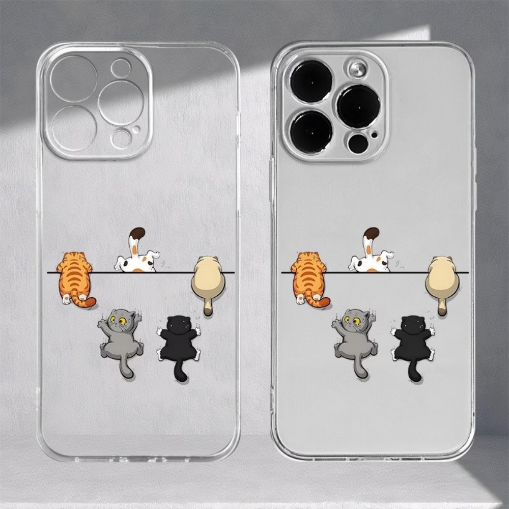 Tablet And Accessories Case - Five Cute Cat Pattern Phone Case