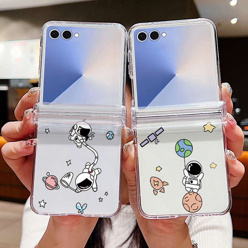 Tablet And Accessories Case - Astronauts Pattern Folding Phone Case For