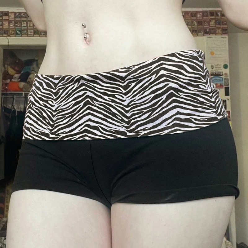 Zebra Tablet Accessories - SUCHCUTE Casual Zebra Print Elastic Shorts