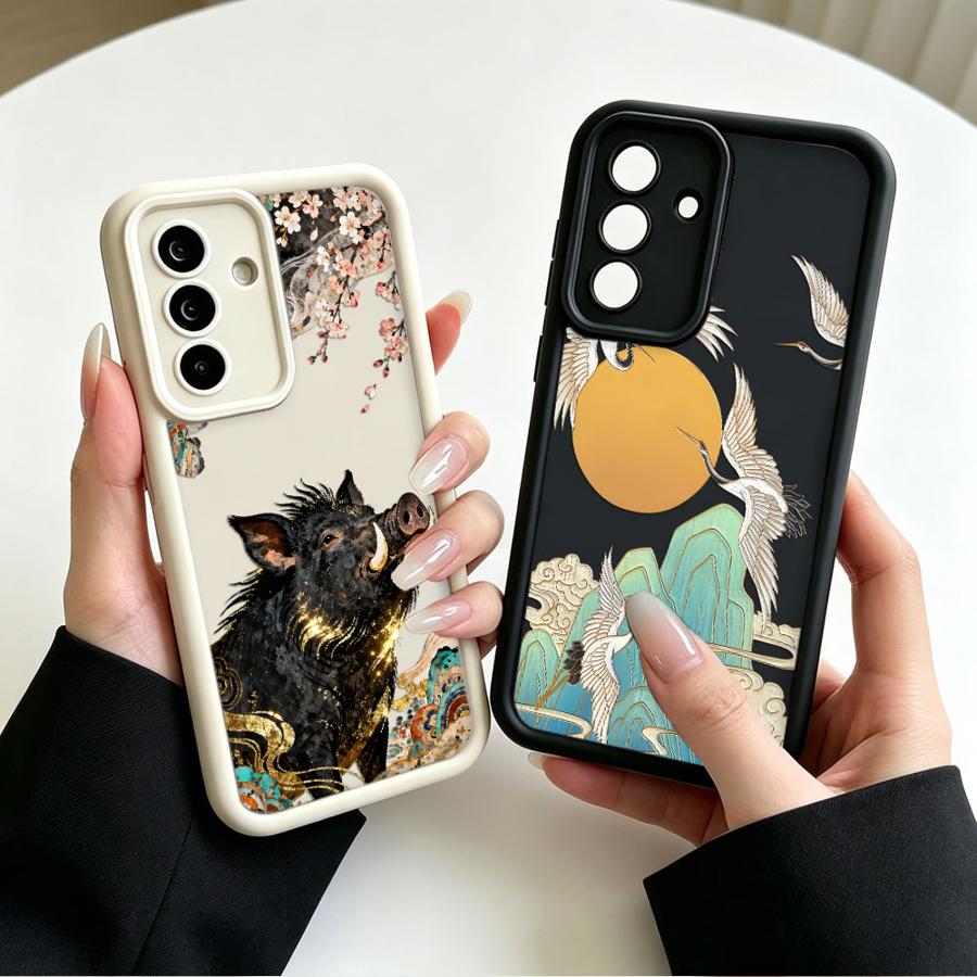 Tablet And Accessories Case - Cartoon Crane Wild Boar Phone Cover