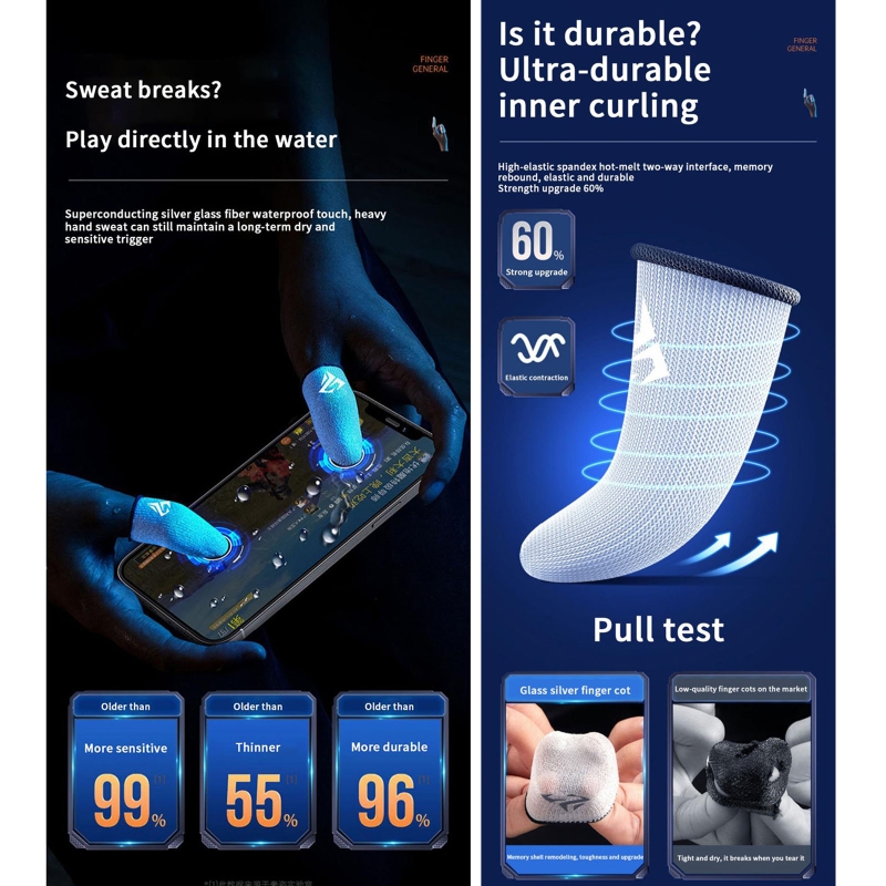 1 Pair Gamer Finger Sleeves Sw - đánh giá và giá Graphic Tablet Accessories